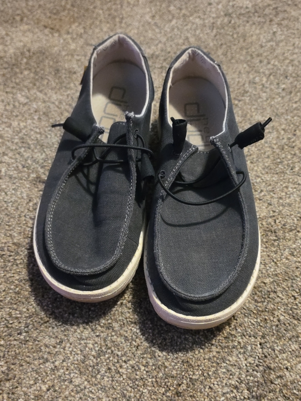 Women's Hey Dude Dark Gray and White